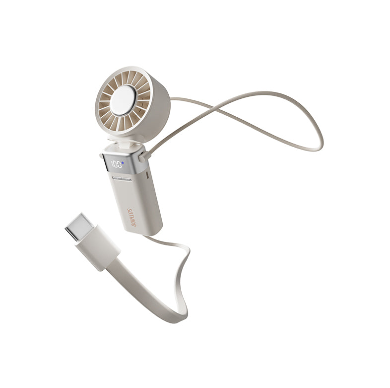 Power Bank Handheld Fan -Ice Z Power 2 (Retractable Cable)