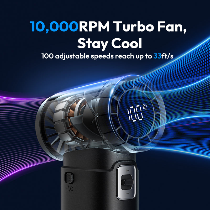Power Bank Handheld Fan - Engine Power
