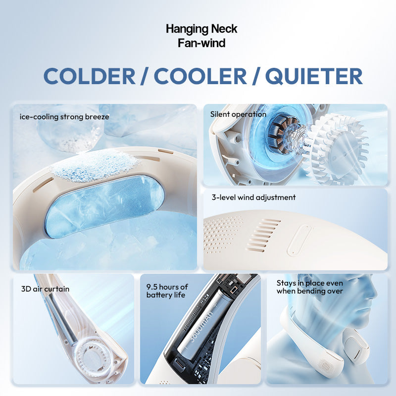 Hanging Neck Fan - Wrap around cooling