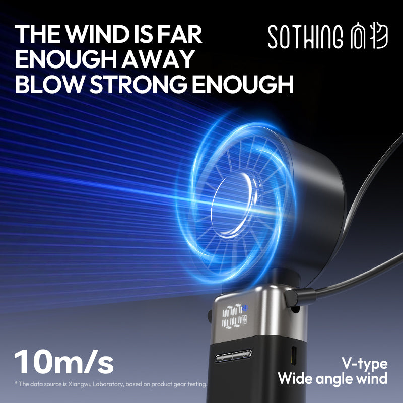 Power Bank Handheld Fan -Ice Z Power 2  (Retractable Cable)