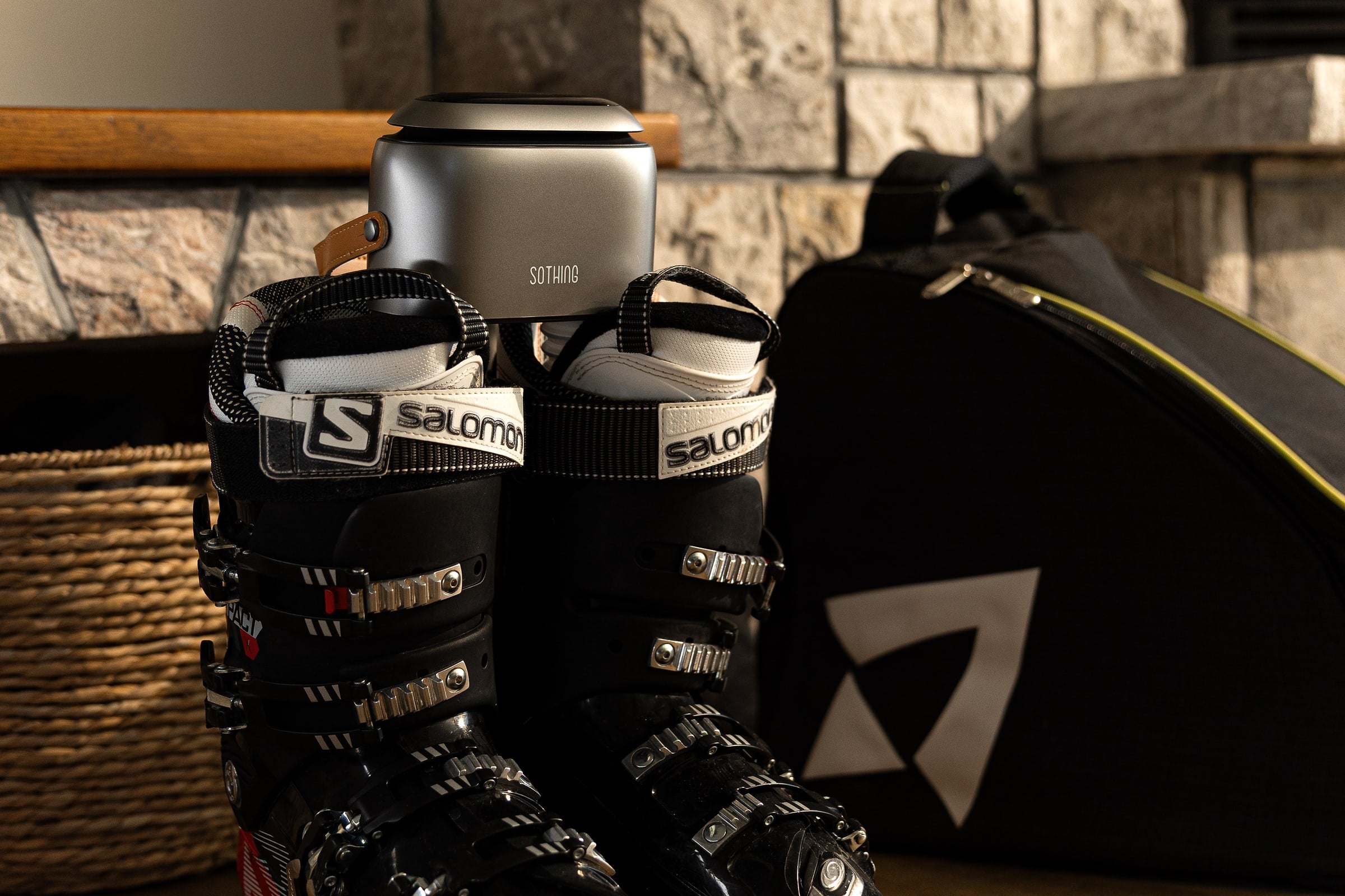 SOTHING Ultra Boot Dryer used with ski boots